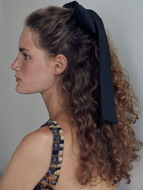 ELIZABETH MOMENTS(엘리자베스 모먼트) Long Jacquard Ribbon Hair Pin | S.I.VILLAGE (에스아이빌리지)