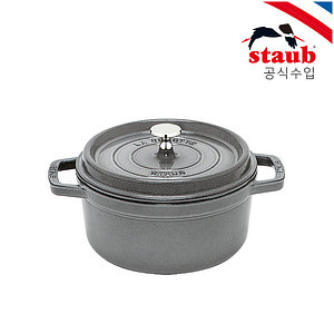 STAUB(스타우브) [스타우브] 원형 꼬꼬떼 22cm 그레이 ST102218 | S.I.VILLAGE (에스아이빌리지)