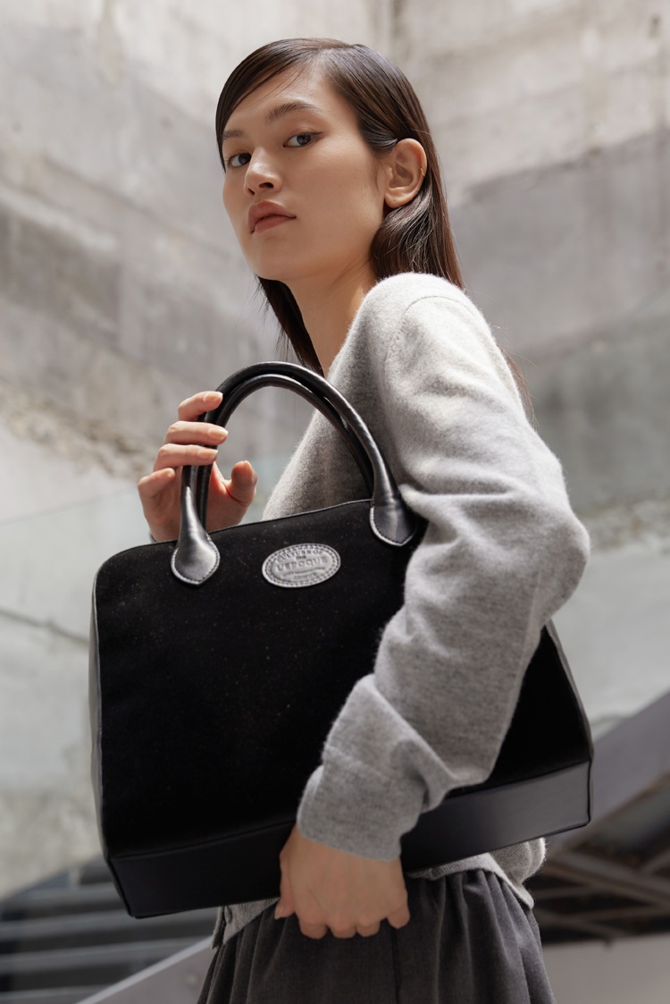 LE ABONNE(르아보네) VELVET TOTE MARION BAG_BLACK | 신세계V