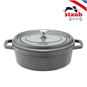 STAUB(스타우브) [공식][스타우브]타원형 꼬꼬떼 냄비 27cm 그레이 ST102718 | S.I.VILLAGE (에스아이빌리지)