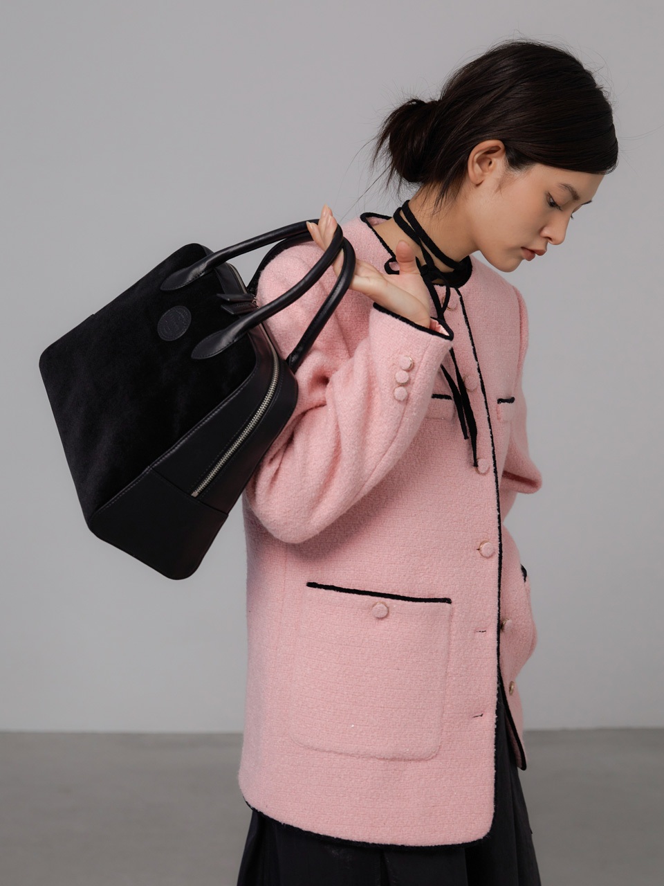 ABONNE [配送/関税込み] VELVET TOTE MARION BAG_BLACK ABONNE [配送/関税込み] VELVET TOTE PETIT MARION BAG_BLACK