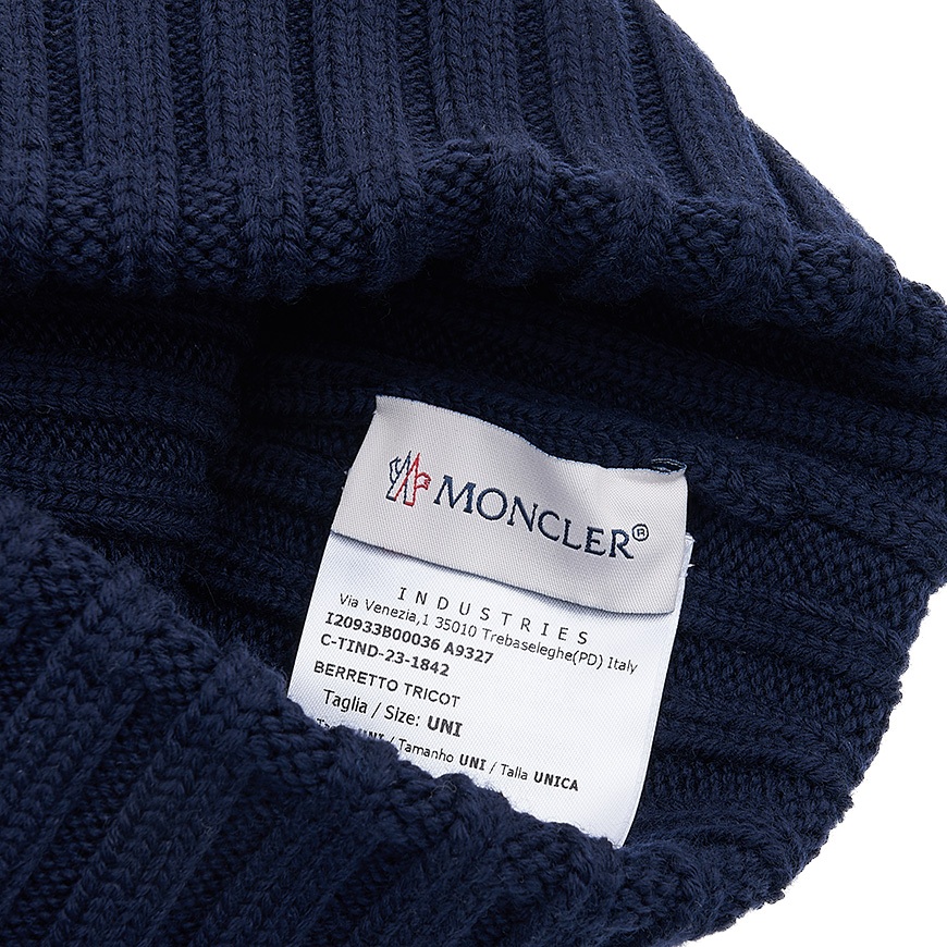MONCLER(몽클레어) [몽클레어] 로고 패치 울 비니 3B00036 A9327