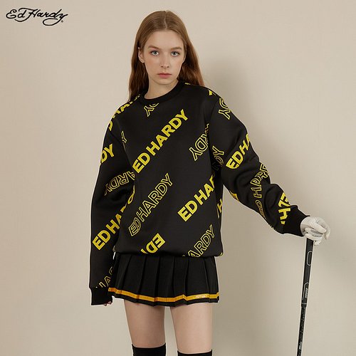 ED HARDY(에드하디) 에드하디 올오버프린팅 맨투맨 | S.I.VILLAGE (에스아이빌리지) [ED HARDY]에드하디 올오버프린팅 맨투맨 - 