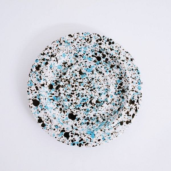 [Fabrik Pottery] 스플래쉬 플랫 컵 & 소서 세트 Mint Blue & Black (BOONTHESHOP Exclusive)