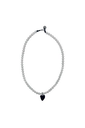 MIMI Black Heart Pearl Necklace