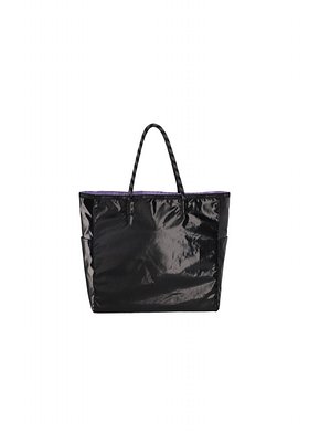 LESPORTSAC(레스포색) [레스포색] 블랙 샤인/라벤더 라지 투웨이 토트백 [1128.E890] | S.I.VILLAGE (에스아이빌리지)