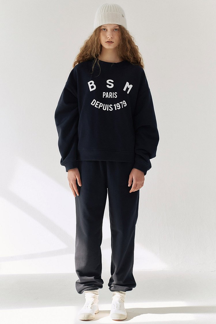 [벤시몽] BSM ESSENTIAL LOGO SWEATPANTS - NAVY