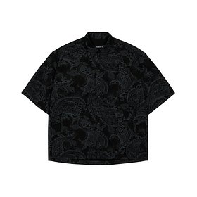 AJOBYAJO(아조바이아조) Paisley Short Sleeves Shirt [BLACK] | S.I.VILLAGE (에스아이빌리지)