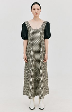 WNDERKAMMER(분더캄머) Puff Sleeve Long Dress_Beige | S.I.VILLAGE (에스아이빌리지)
