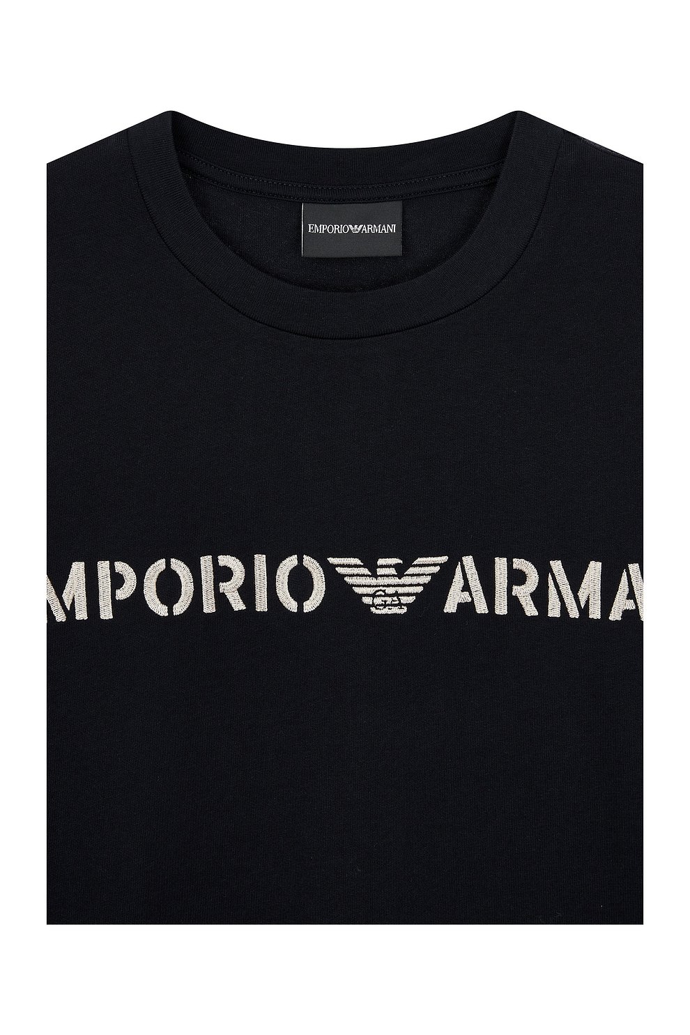 EMPORIO ARMANI(엠포리오 아르마니) 남성 로고 자수 크루넥 티셔츠 | 신세계V [EMPORIO ARMANI]남성 로고 자수 크루넥 티셔츠 - 