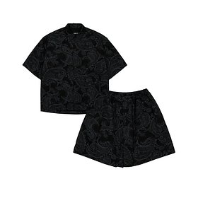 AJOBYAJO(아조바이아조) Paisley Short Sleeves SET [BLACK] | S.I.VILLAGE (에스아이빌리지)