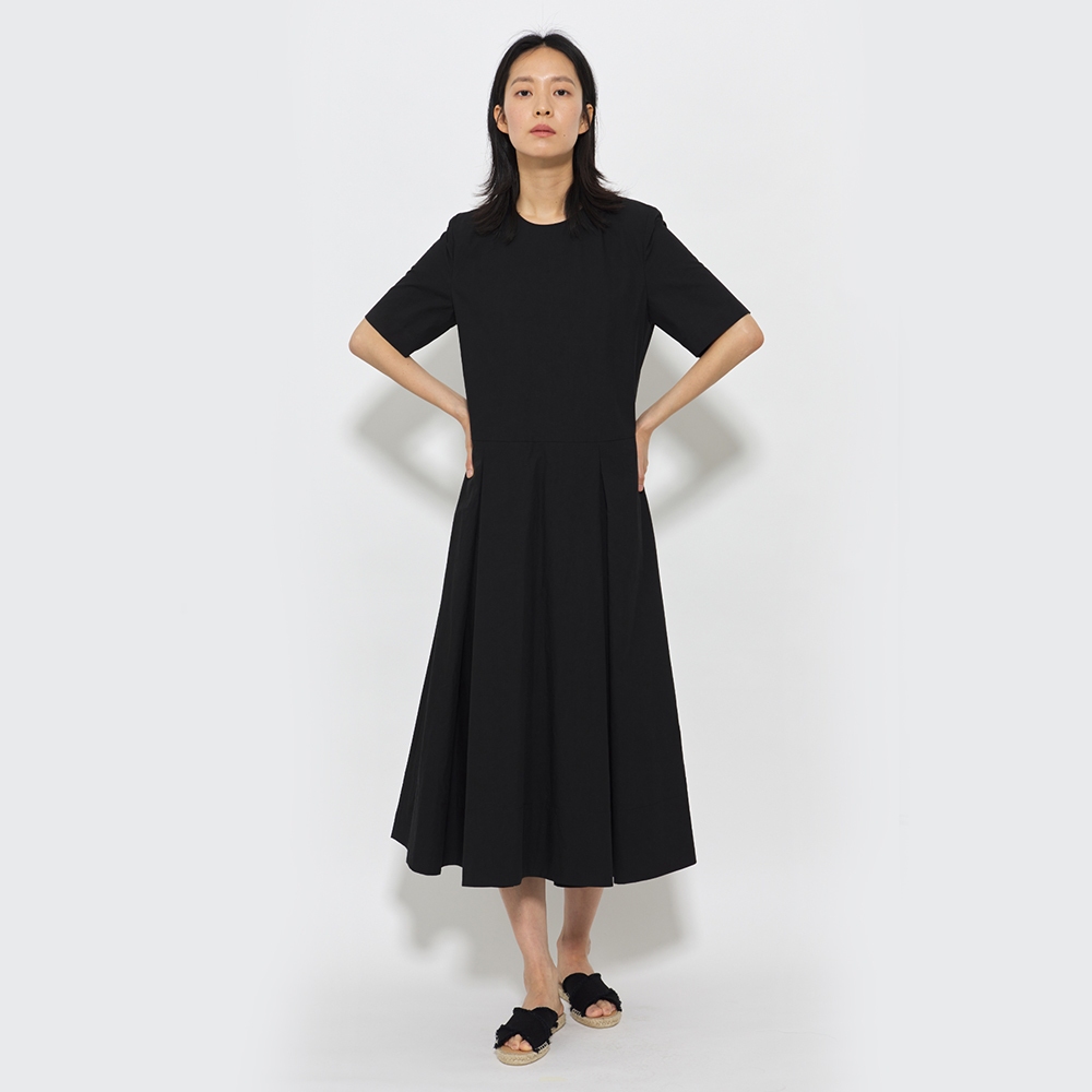 MANUELLE ET GUILLAUME(마누엘에기욤) Lyrique black cotton dress | S.I.VILLAGE ...