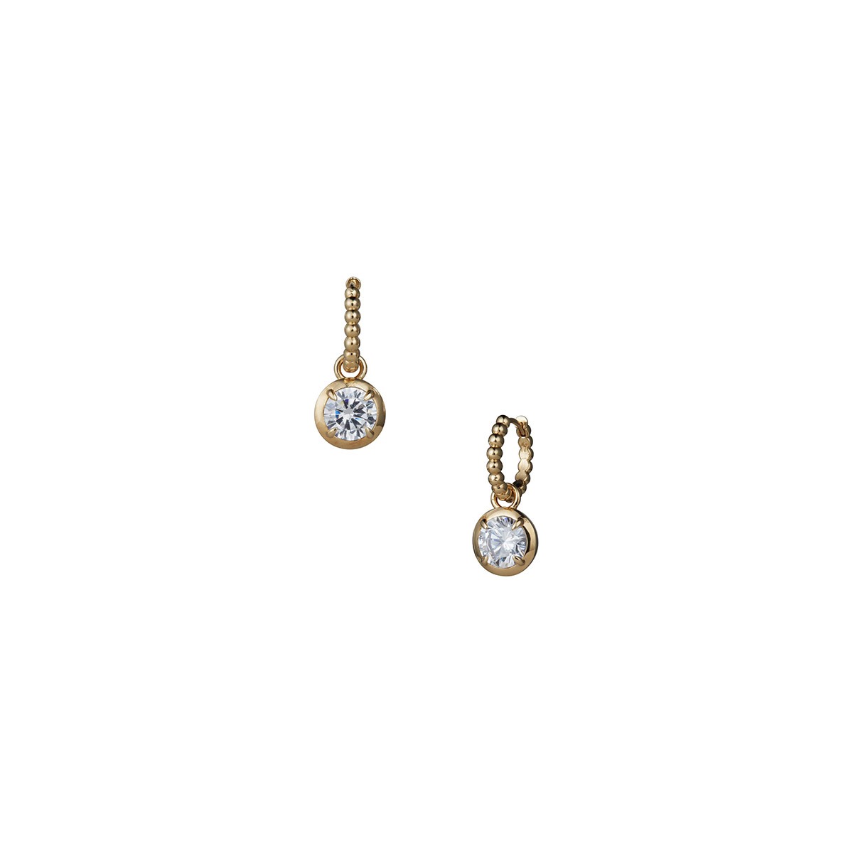 イヤリング Wilhelmina Garcia Minnie Bow Hoop Earring SS22015 White Crystal Hoop Mini Earrings TRANSPARENT Aquazzura@ Official