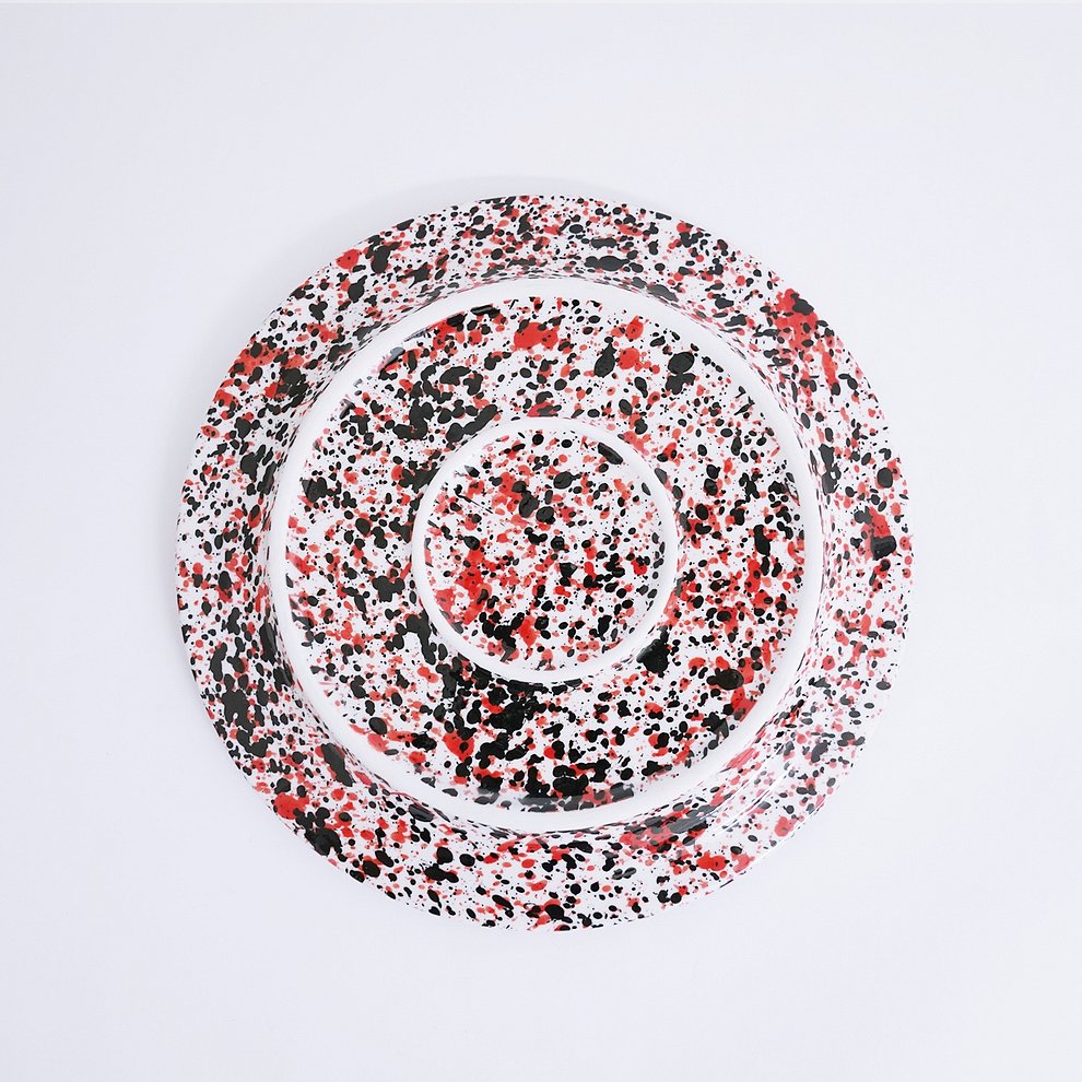 [Fabrik Pottery] 스플래쉬 런치 플레이트 Red & Black (BOONTHESHOP Exclusive)