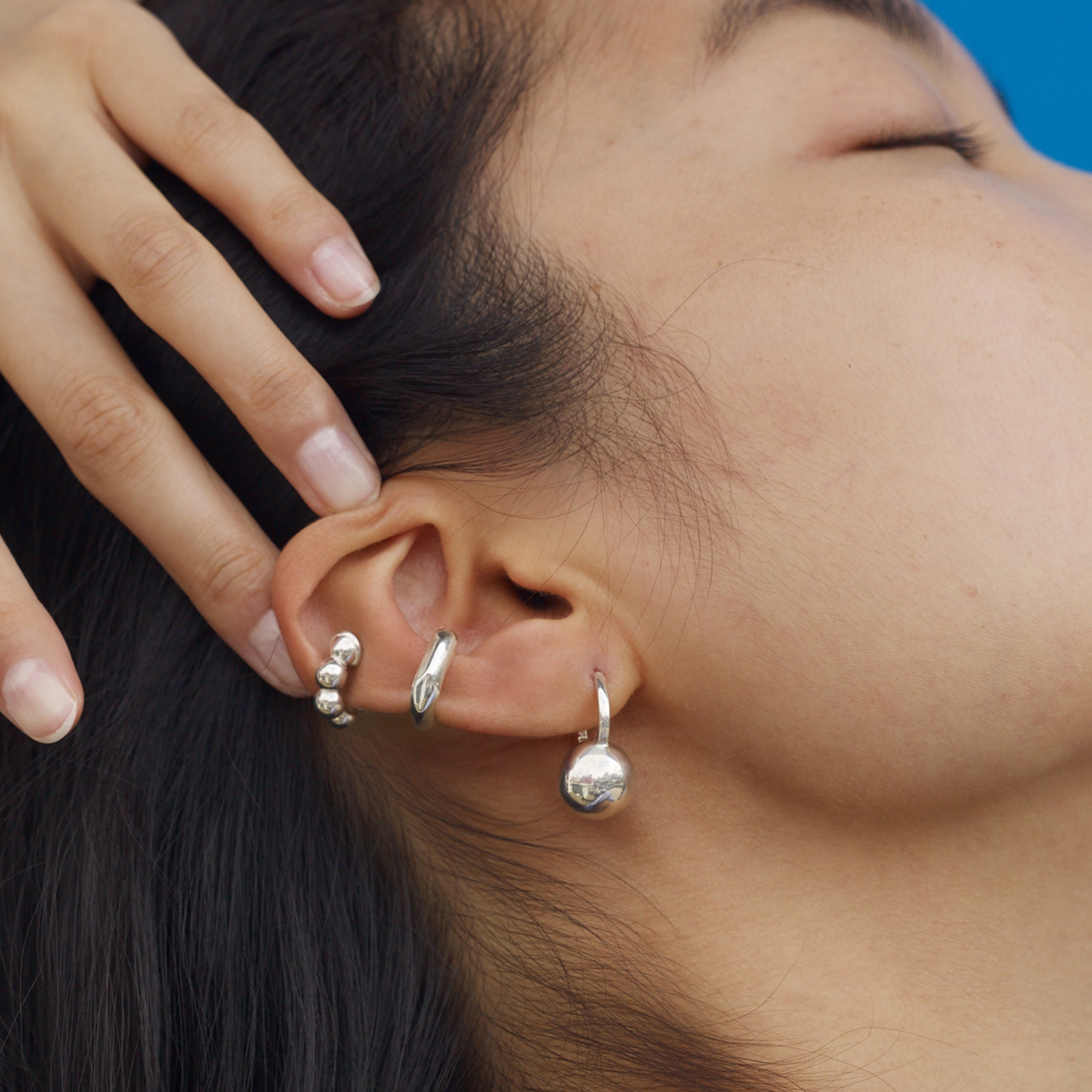 韓国人気【MONDAY EDITION】Silver 925 Flower Ear Cuff☆追跡付 MONDAY EDITION(먼데이에디션) Silver 925 Flower Ear Cuff