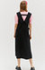 Collar point layered dress - Black