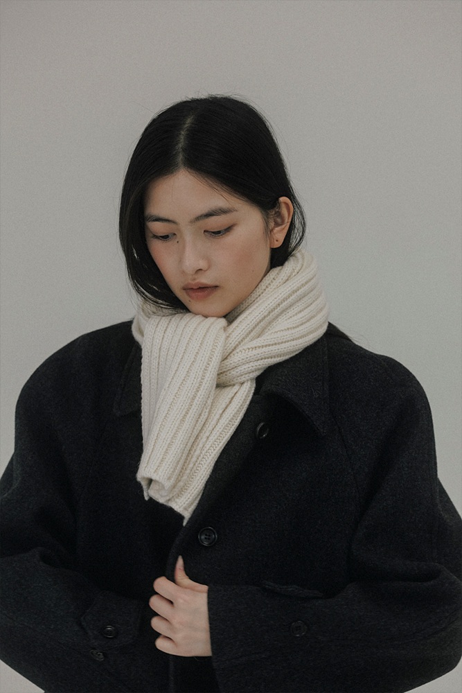 Cashmere Blended muffler (Ivory)