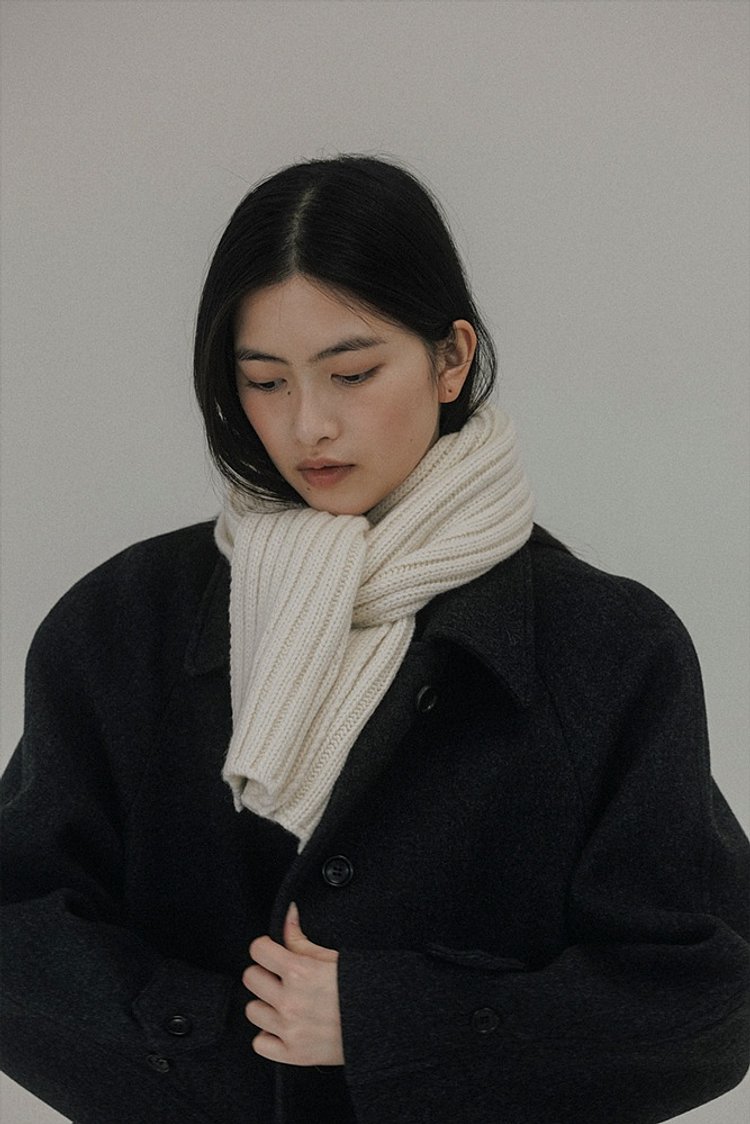 Cashmere Blended muffler (Ivory)