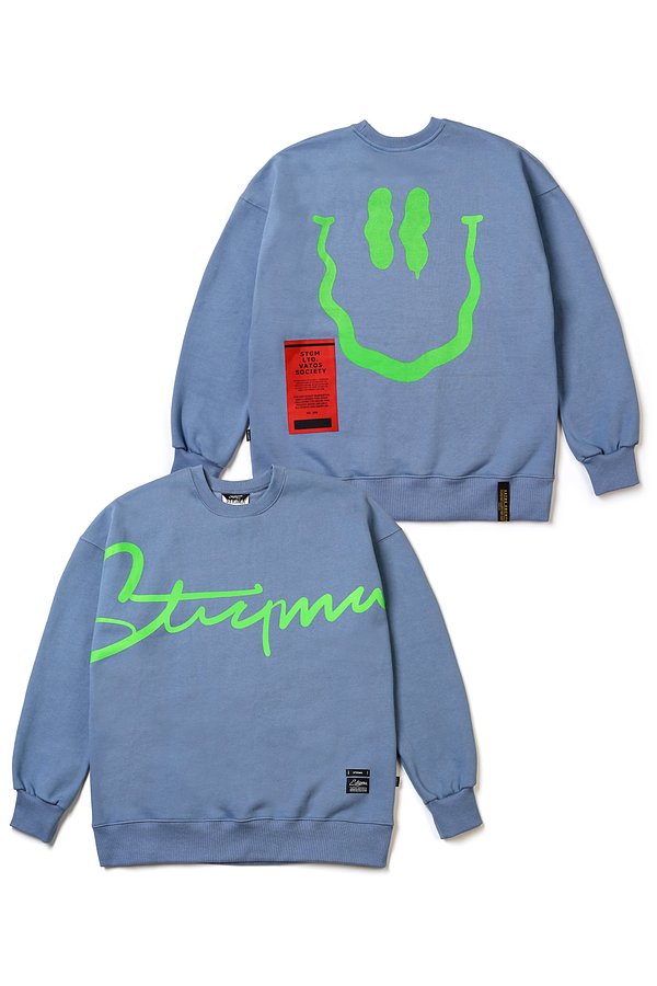 STIGMA(스티그마) 22 SMILE OVERSIZED HEAVY SWEAT CREWNECK PIGEON | S.I.VILLAGE (에스아이빌리지) [STIGMA]22 SMILE OVERSIZED... 