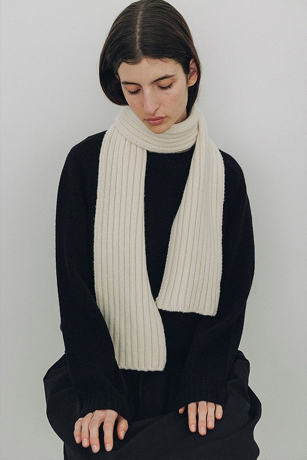 Cashmere Blended muffler (Ivory)