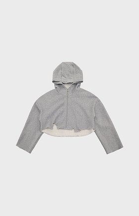 TAZE(테이즈) Keni Cut Hood Zipup (Melange Gray) | S.I.VILLAGE (에스아이빌리지)