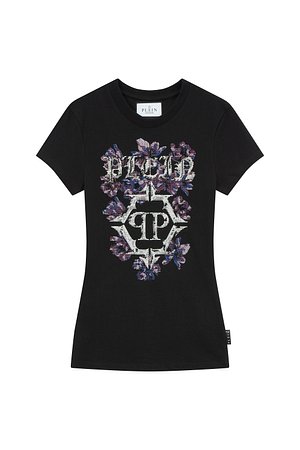 PHILIPP PLEIN(필립플레인) 여성 플라워 로고 크리스털 티셔츠 | S.I.VILLAGE (에스아이빌리지)