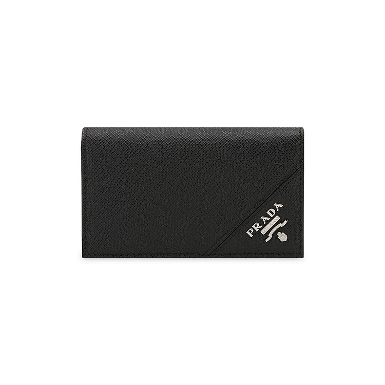 Prada Saffiano Name Card Holder Black 2MC122 QME F0002