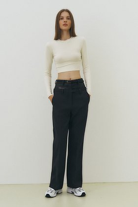 HEROINE(히로인) Double waist trousers | S.I.VILLAGE (에스아이빌리지)