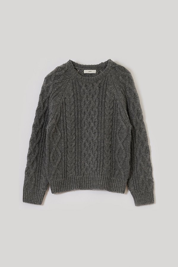 Vintage Cable Knit (Gray)