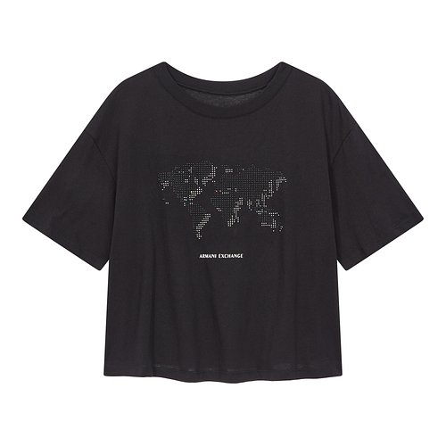 비즈 맵 그래픽 크루넥 티셔츠 - S.I.VILLAGE [ARMANI EXCHANGE]비즈 맵 그래픽 크루넥 티셔츠 -