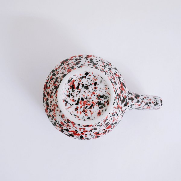 [Fabrik Pottery] 스플래쉬 플랫 컵 & 소서 세트 Red & Black (BOONTHESHOP Exclusive)