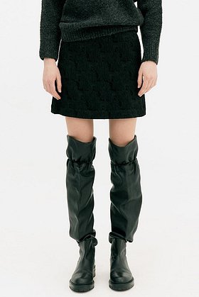 Jacquard Mini Skirt_Black