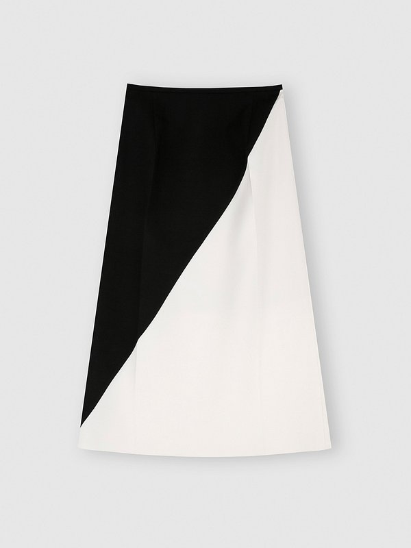 COLORBLOCK SKIRT (BLACK/WHITE)