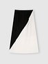 COLORBLOCK SKIRT (BLACK/WHITE)