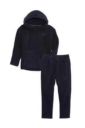 GAP Kids(갭키즈) [토들러 남아 2-5세] 자수 로고 플리스 후드 집업 & 플리스 팬츠 | S.I.VILLAGE (에스아이빌리지)