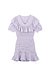 JACQUARD COTTON MINI DRESS - PURPLE