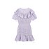 JACQUARD COTTON MINI DRESS - PURPLE