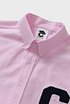 C Patch Unisex Pink Oxford Shirt