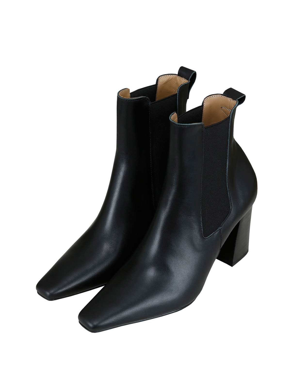 POINTED TOE ANKLE BOOTS (BLACK)