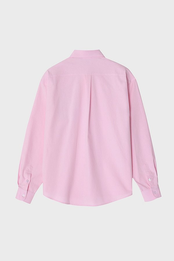 C Patch Unisex Pink Oxford Shirt