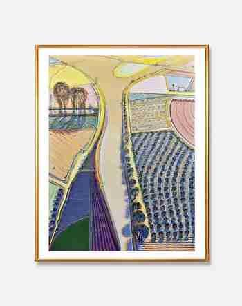 PAGEMAIL(페이지메일) [웨인티보] Wayne Thiebaud — River Intersection  56 x 71 cm(알루미늄프레임) | S.I.VILLAGE (에스아이빌리지)