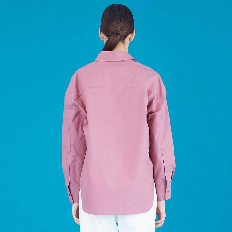 V-neck Collar Shirt_Pink