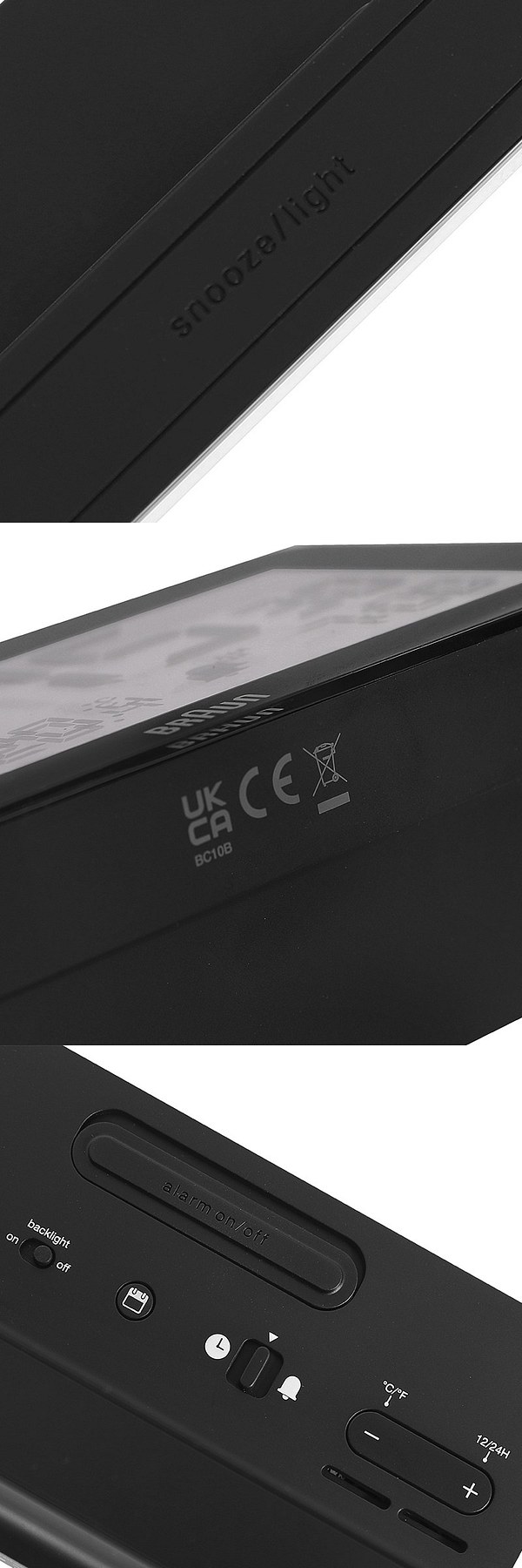 BRAUN(브라운) BRAUN BC10B 저소음 라이팅 크레센도 알람 공용 탁상시계 S.I.VILLAGE (에스아이빌리지)