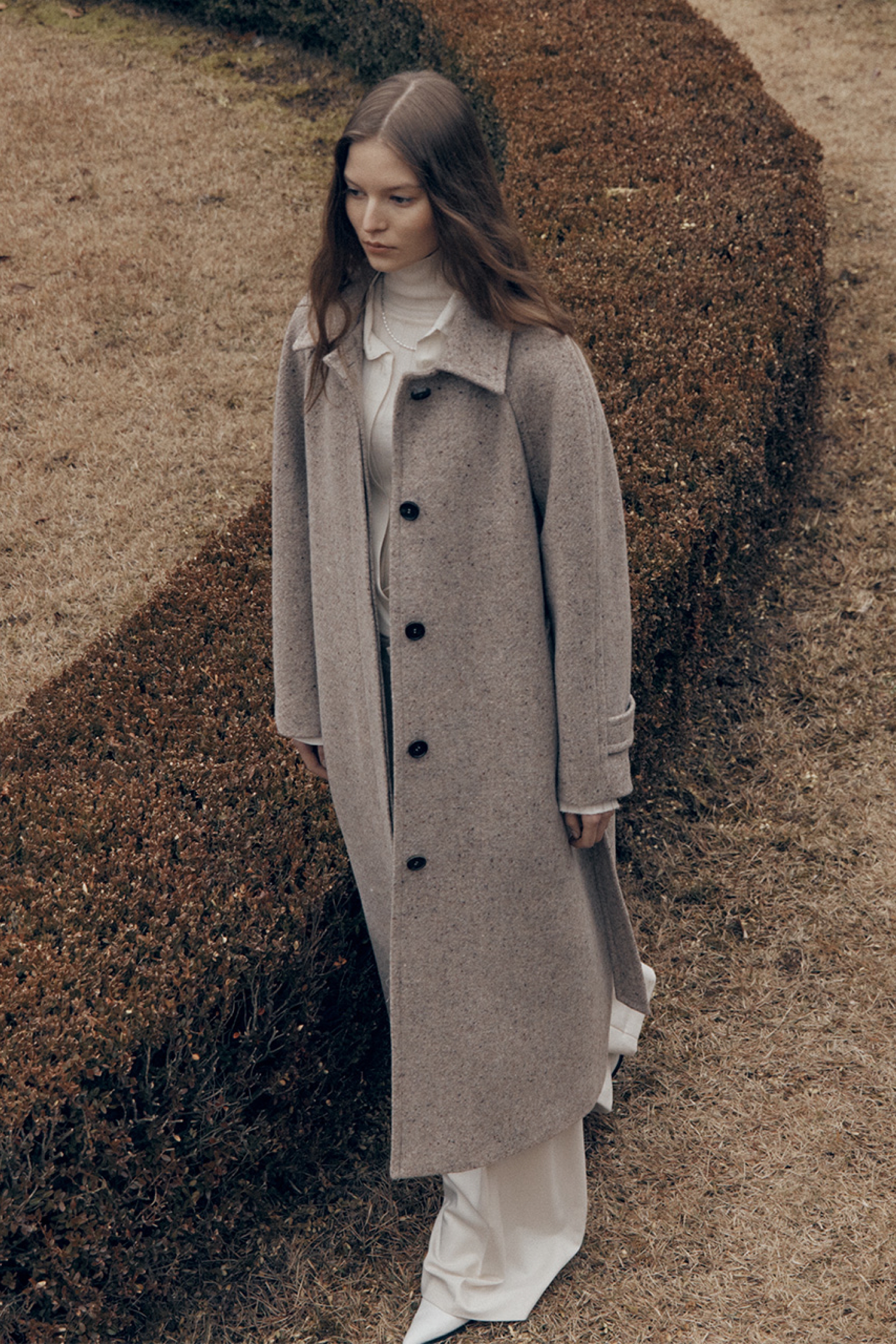 MUSEE(뮤제) [Fabric From Italy] JANE Premium Virgin Wool Belted Balmacaan Coat_Oatmeal | S.I.VILLAGE (에스아이빌리지)... 