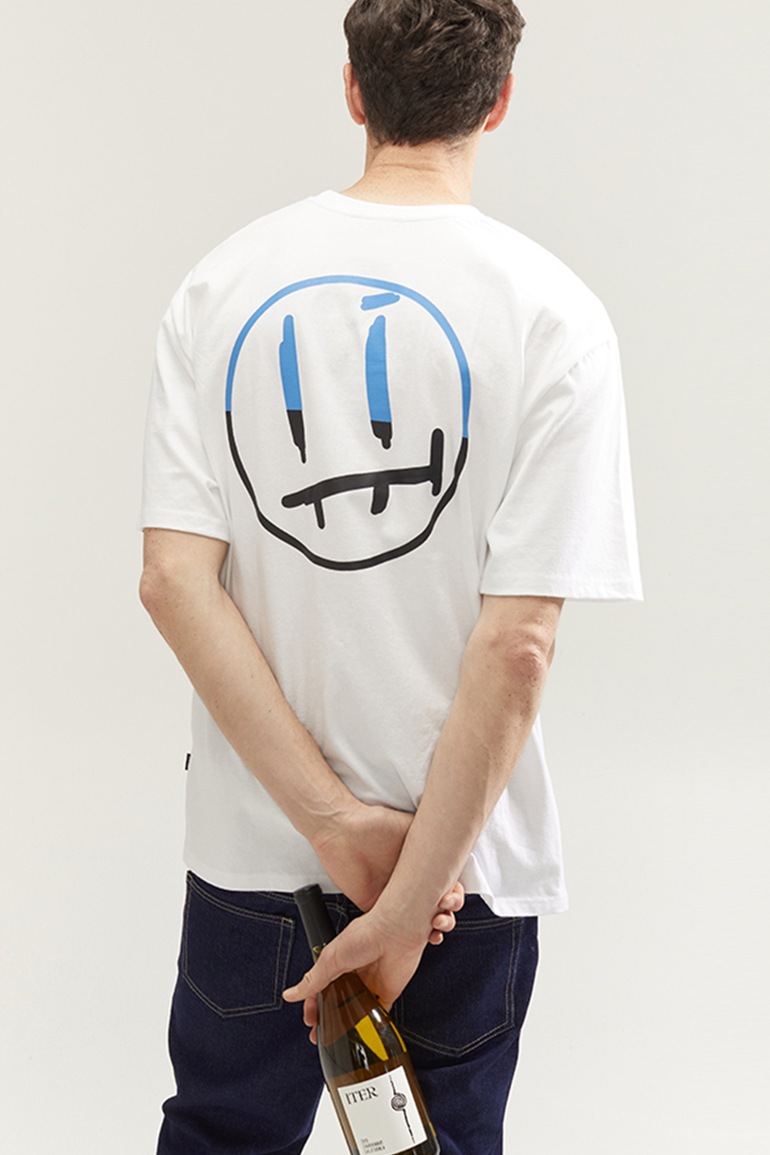 ITER(잇터) HALF FACE T-SHIRTS_WHITE | S.I.VILLAGE (에스아이빌리지) [ITER]HALF FACE T-SHIRTS_WHITE - 