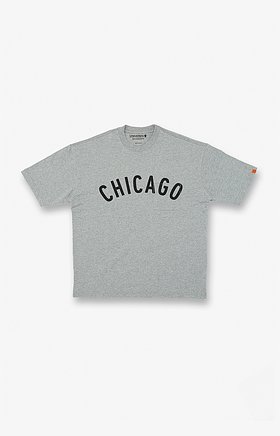 UNIVERSAL OVERALL(유니버셜 오버롤) 유니버셜 오버롤 시카고 티셔츠 헤더 그레이 | S.I.VILLAGE (에스아이빌리지)