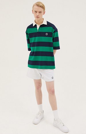 PADDED SHORT SLEEVE RUGBY SHIRT GREEN