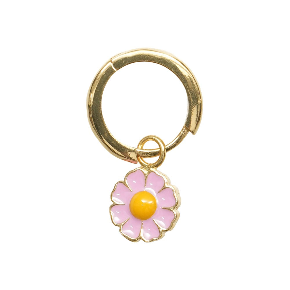 イヤリング Wilhelmina Garcia GOLD DAISY EARRING/ BLM011-PINK WILHELMINA GARCIA(윌헬미나 가르시아) 윌헬미나 가르시아 GOLD