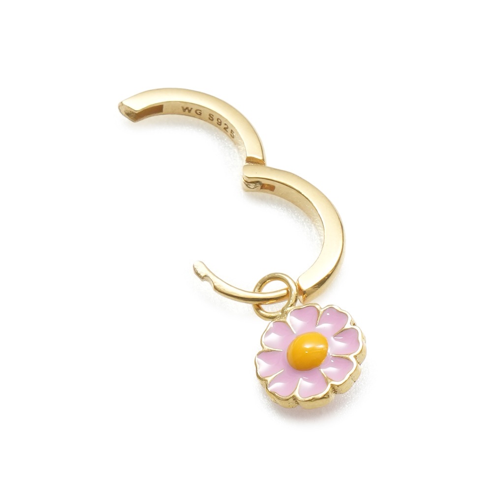 イヤリング Wilhelmina Garcia GOLD DAISY EARRING/ BLM011-PINK WILHELMINA GARCIA(윌헬미나 가르시아) 윌헬미나 가르시아 GOLD