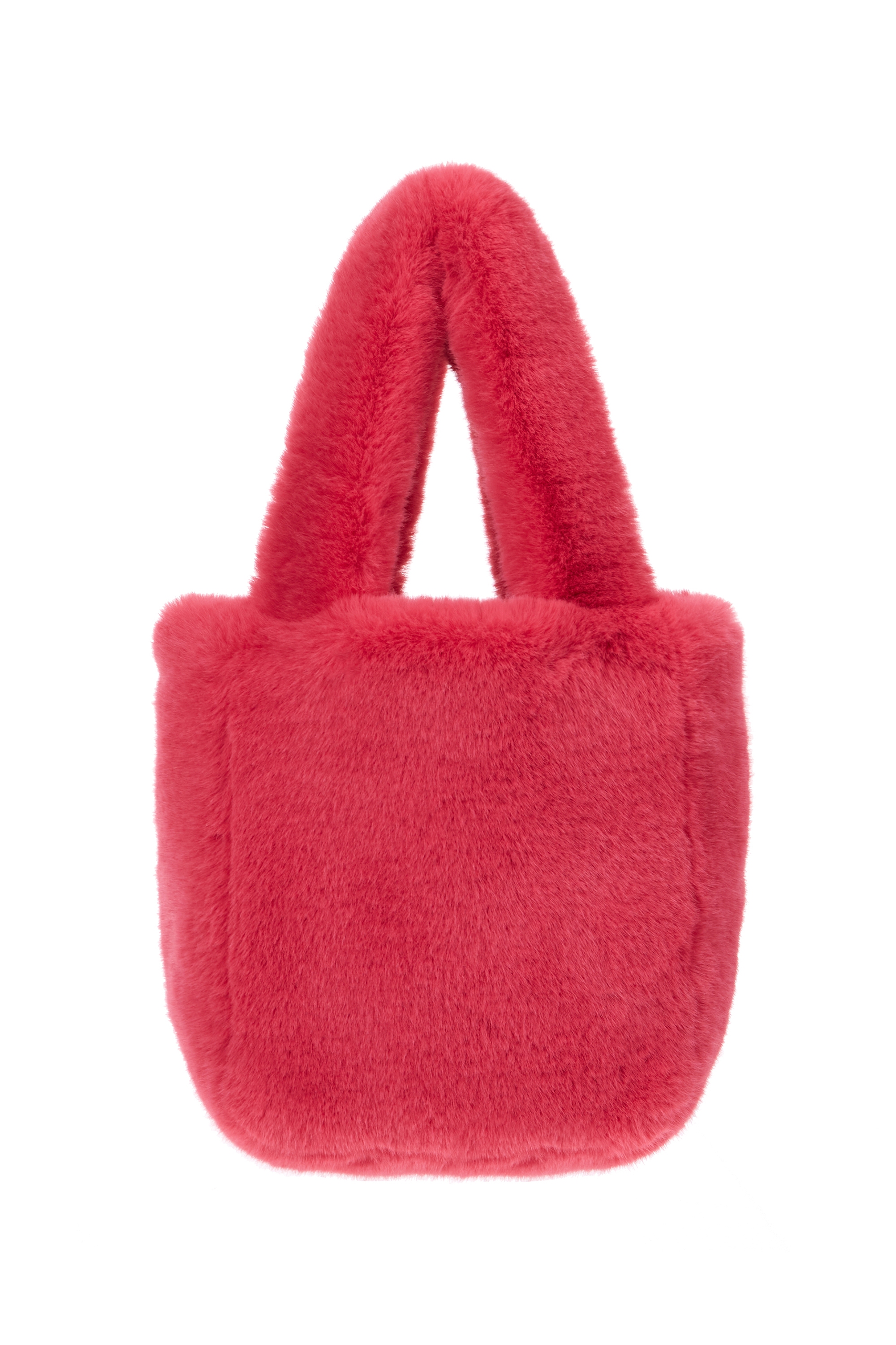 MOLLIOLLI(몰리올리) COYA RABBIT fur tote bag [hot pink